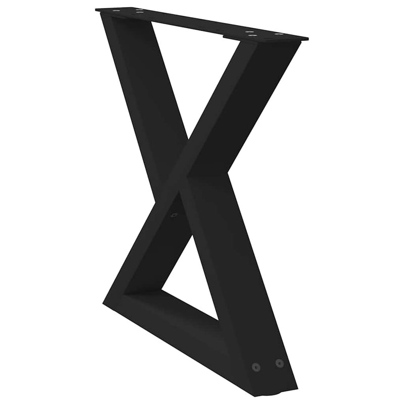 vidaXL 2 db fekete acél dohányzóasztal láb 60 x (42-43,3) cm