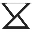 vidaXL 2 db fekete acél dohányzóasztal láb 60 x (42-43,3) cm