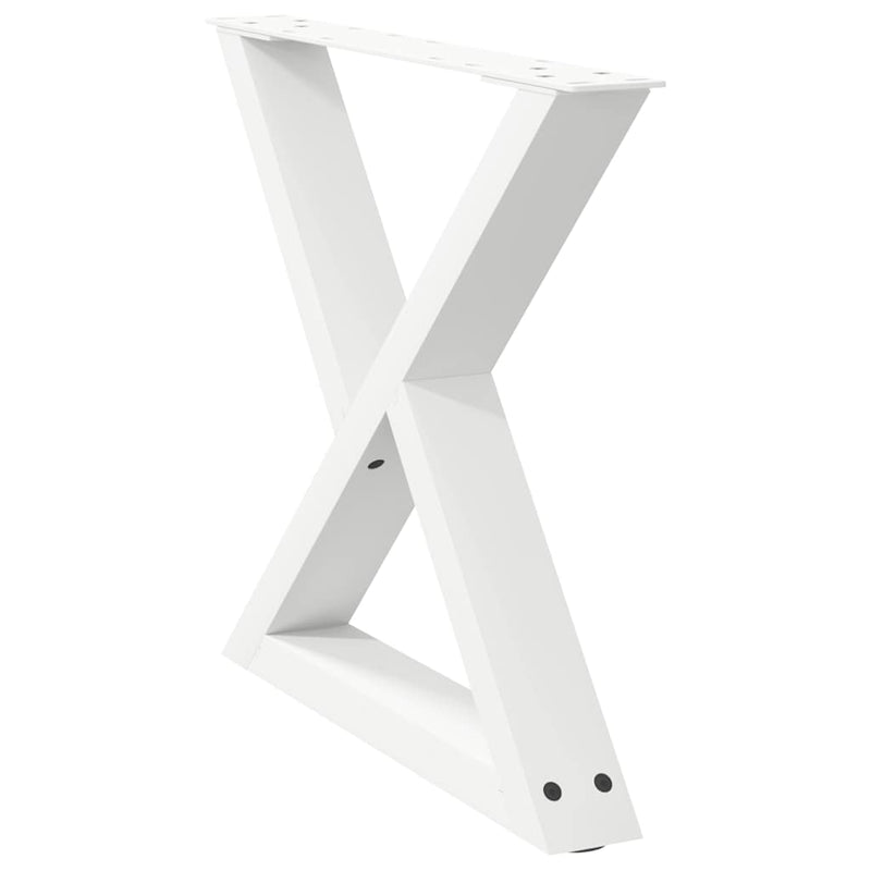 vidaXL 2 db fehér dohányzóasztal láb 60 x (42-43,3) cm acél dohányzóasztal láb
