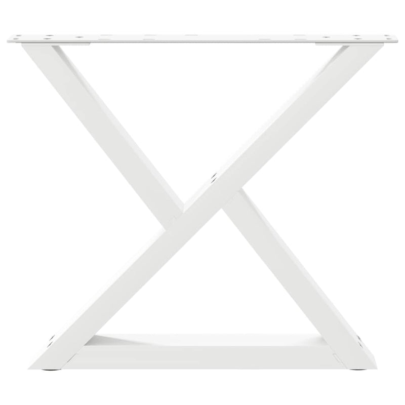 vidaXL 2 db fehér dohányzóasztal láb 60 x (42-43,3) cm acél dohányzóasztal láb