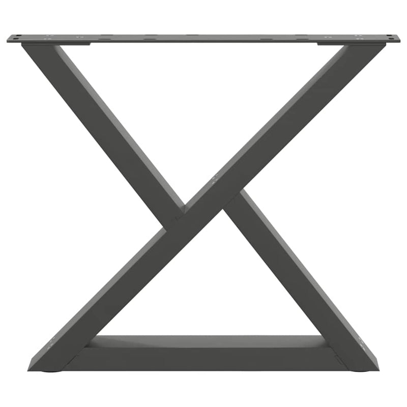 vidaXL 2 db antracitszürke acél dohányzóasztal láb 60 x (42-43,3) cm