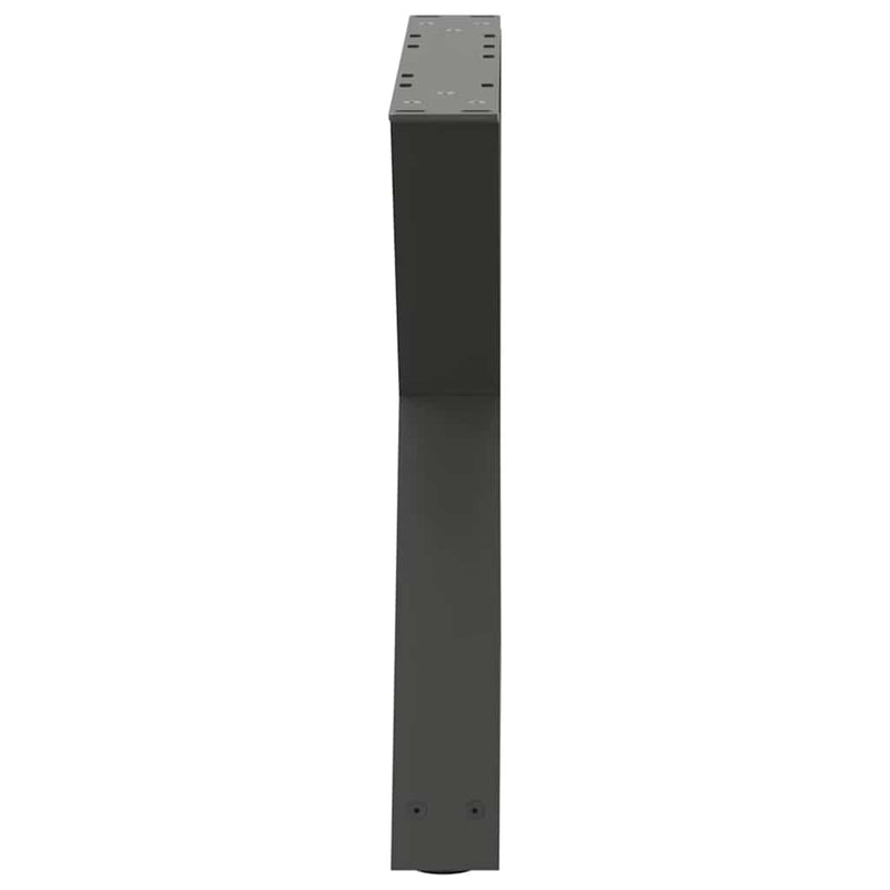 vidaXL 2 db antracitszürke acél dohányzóasztal láb 60 x (42-43,3) cm