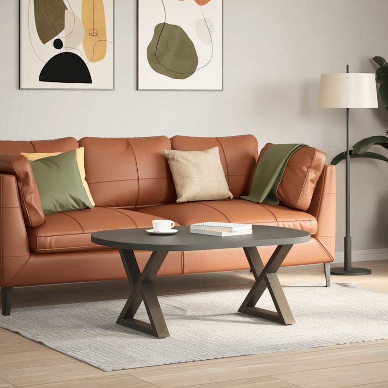 vidaXL 2 db natúr acél dohányzóasztal láb 60 x (42-43,3) cm acél