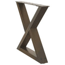 vidaXL 2 db natúr acél dohányzóasztal láb 60 x (42-43,3) cm acél