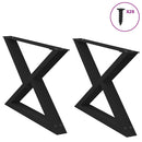 vidaXL 2 db fekete acél dohányzóasztal láb 70 x (42-43,3) cm