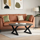 vidaXL 2 db fekete acél dohányzóasztal láb 70 x (42-43,3) cm