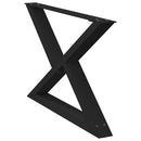 vidaXL 2 db fekete acél dohányzóasztal láb 70 x (42-43,3) cm