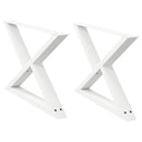 vidaXL 2 db fehér dohányzóasztal láb 70 x (42-43,3) cm acél dohányzóasztal láb