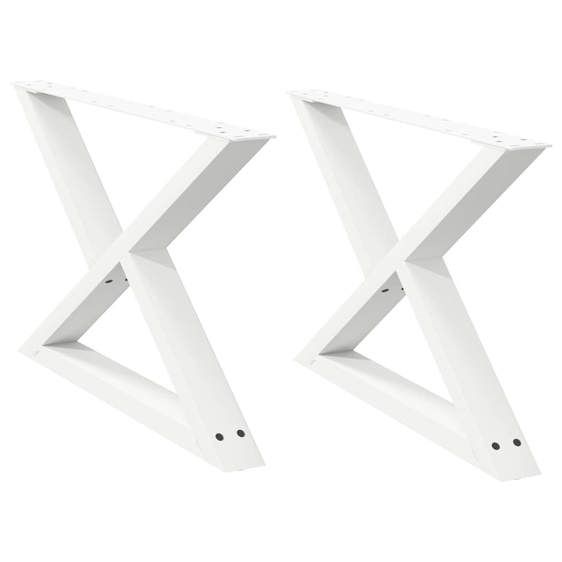 vidaXL 2 db fehér dohányzóasztal láb 70 x (42-43,3) cm acél dohányzóasztal láb