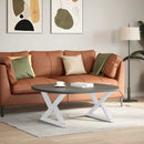 vidaXL 2 db fehér dohányzóasztal láb 70 x (42-43,3) cm acél dohányzóasztal láb