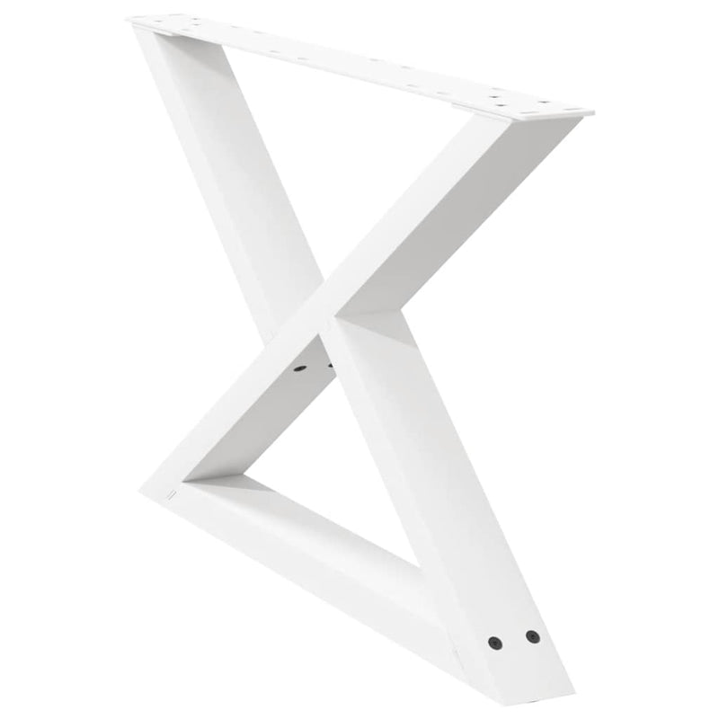 vidaXL 2 db fehér dohányzóasztal láb 70 x (42-43,3) cm acél dohányzóasztal láb