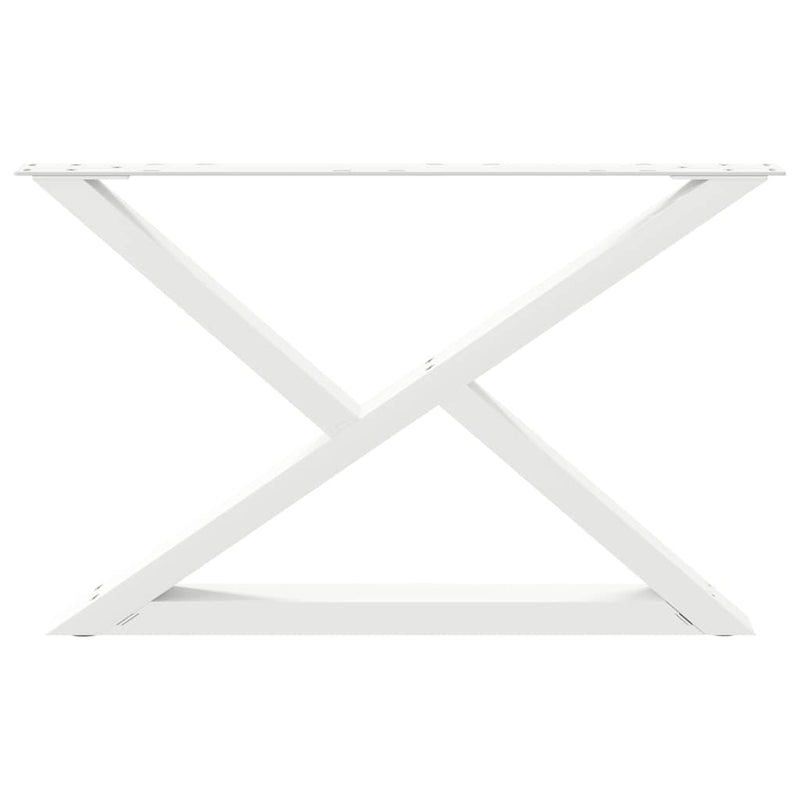 vidaXL 2 db fehér dohányzóasztal láb 70 x (42-43,3) cm acél dohányzóasztal láb