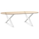 vidaXL 2 db fehér dohányzóasztal láb 70 x (42-43,3) cm acél dohányzóasztal láb