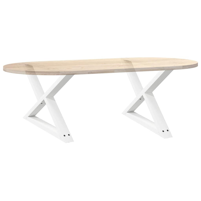 vidaXL 2 db fehér dohányzóasztal láb 70 x (42-43,3) cm acél dohányzóasztal láb