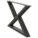 vidaXL 2 db antracitszürke acél dohányzóasztal láb 70 x (42-43,3) cm