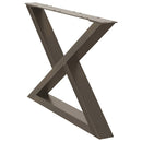 vidaXL 2 db natúr acél dohányzóasztal láb 70 x (42-43,3) cm acél