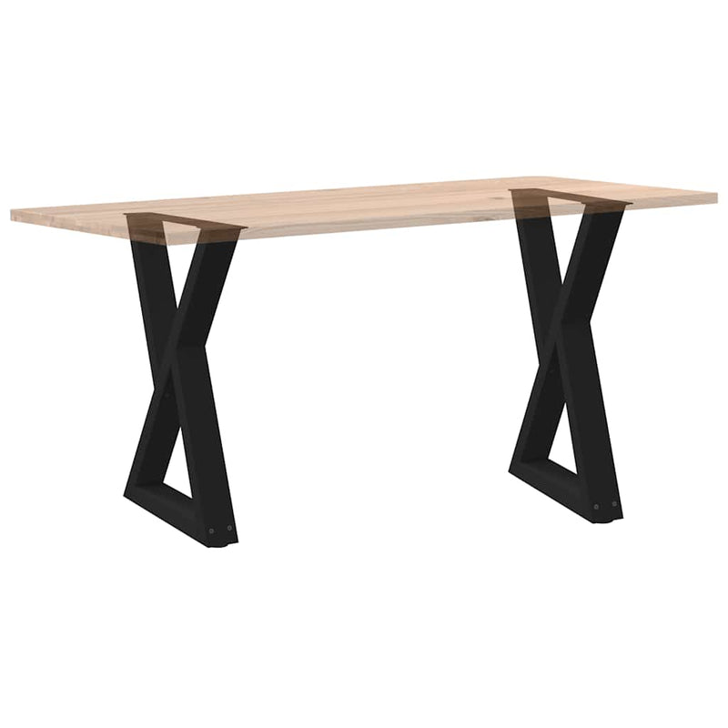 vidaXL 2 db fekete acél étkezőasztal láb 50 x (72-73,3) cm