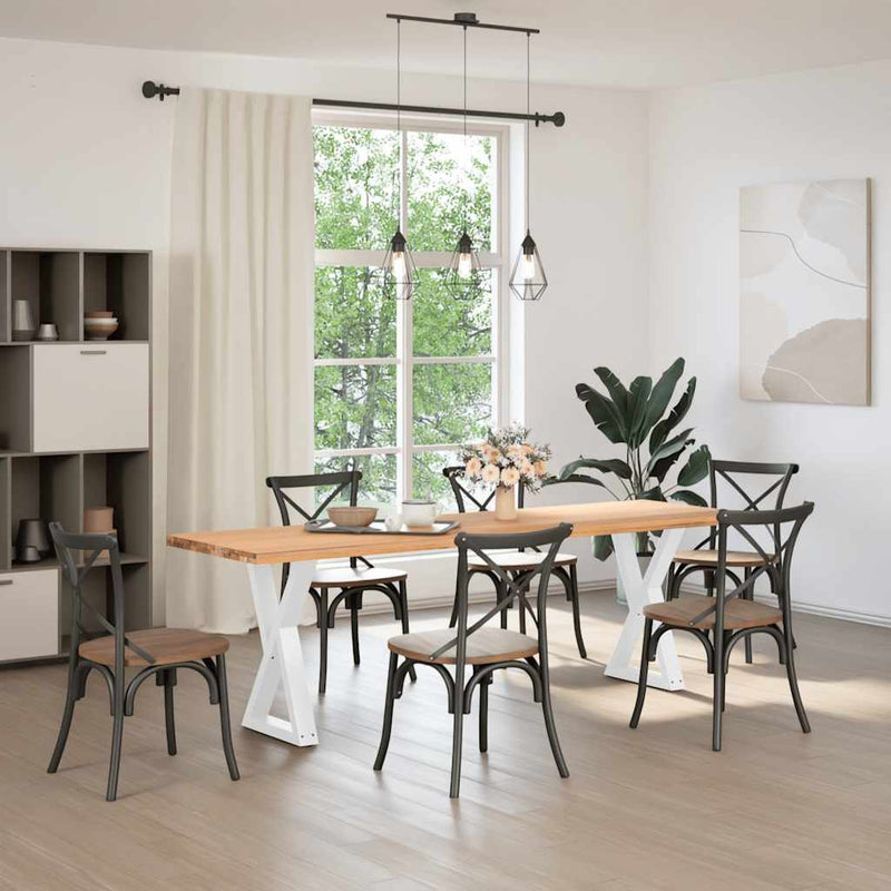 vidaXL 2 db fehér étkezőasztal láb 50 x (72-73,3) cm acél étkezőasztal láb