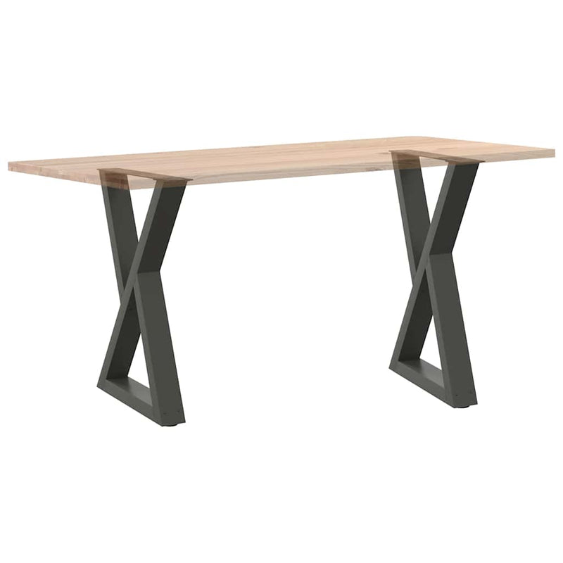 vidaXL 2 db antracitszürke acél étkezőasztalláb 50x(72-73,3) cm