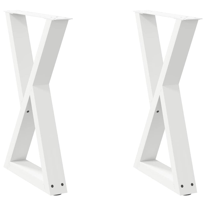 vidaXL 2 db fehér étkezőasztal láb 60 x (72-73,3) cm acél étkezőasztal láb