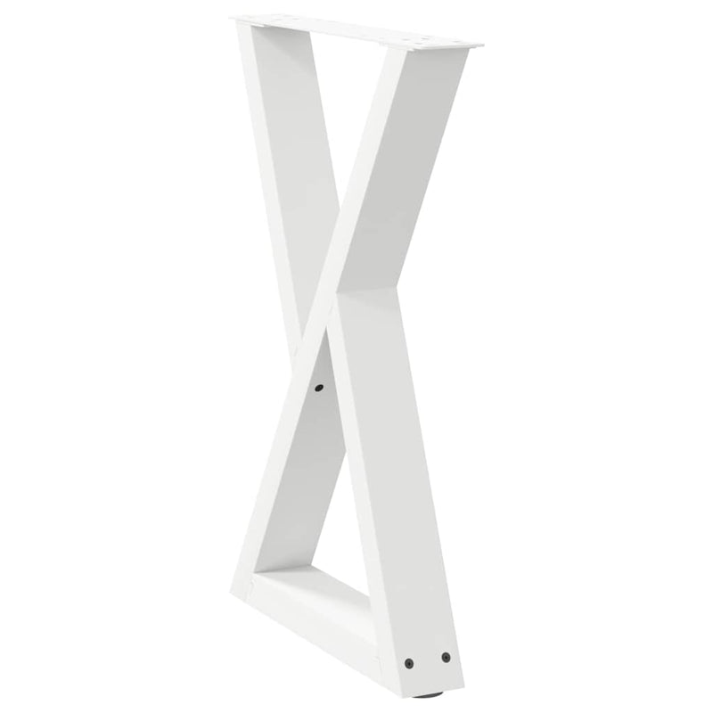vidaXL 2 db fehér étkezőasztal láb 60 x (72-73,3) cm acél étkezőasztal láb