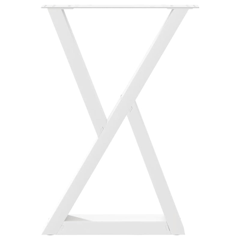 vidaXL 2 db fehér étkezőasztal láb 60 x (72-73,3) cm acél étkezőasztal láb