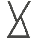 vidaXL 2 db antracitszürke acél étkezőasztalláb 60x(72-73,3) cm