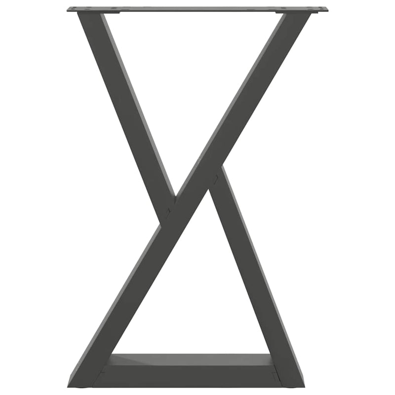 vidaXL 2 db antracitszürke acél étkezőasztalláb 60x(72-73,3) cm