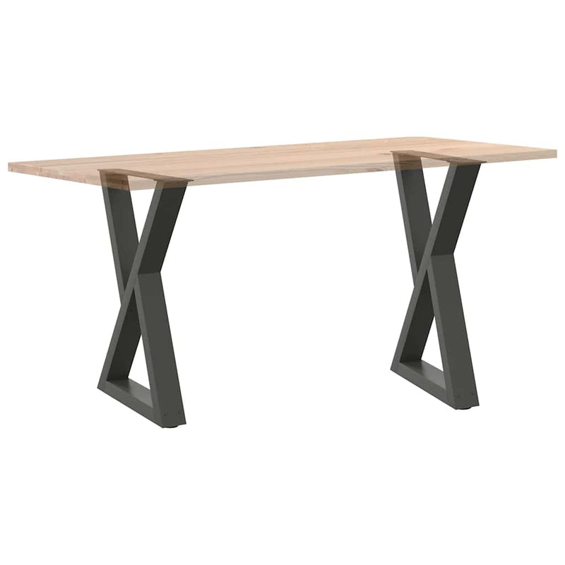vidaXL 2 db antracitszürke acél étkezőasztalláb 60x(72-73,3) cm