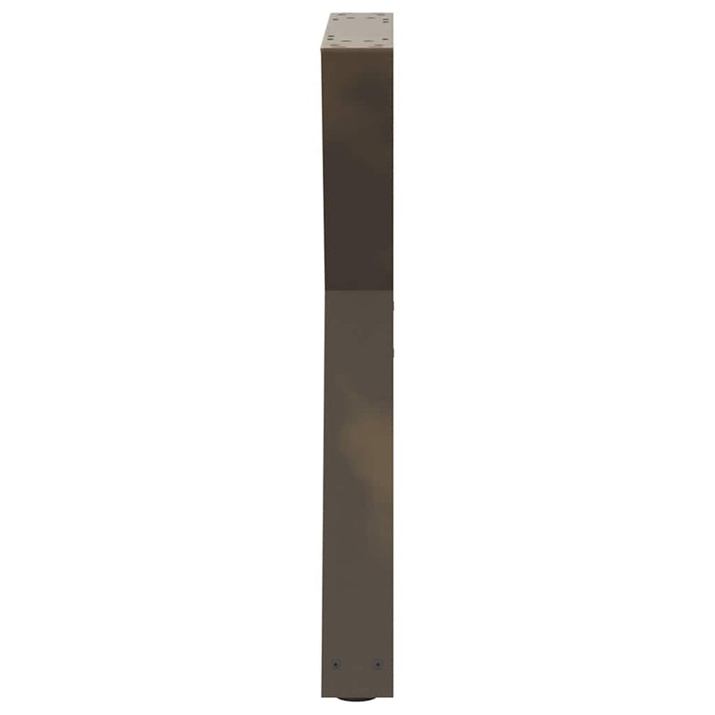 vidaXL 2 db natúr acél étkezőasztal láb 60 x (72-73,3) cm acél