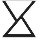 vidaXL 2 db fekete acél étkezőasztal láb 70 x (72-73,3) cm