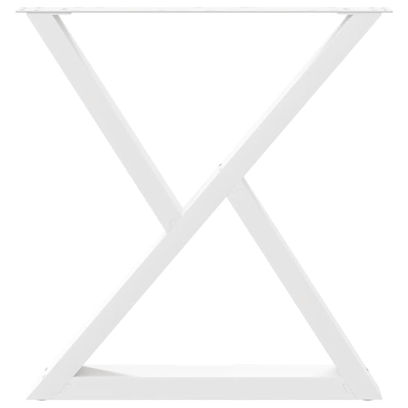 vidaXL 2 db fehér étkezőasztal láb 70 x (72-73,3) cm acél étkezőasztal láb