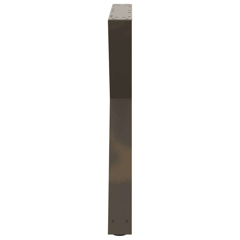 vidaXL 2 db natúr acél étkezőasztal láb 70 x (72-73,3) cm acél