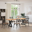 vidaXL 2 db fekete acél étkezőasztal láb 80 x (72-73,3) cm