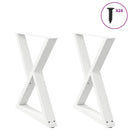 vidaXL 2 db fehér étkezőasztal láb 80 x (72-73,3) cm acél étkezőasztal láb
