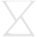 vidaXL 2 db fehér étkezőasztal láb 80 x (72-73,3) cm acél étkezőasztal láb