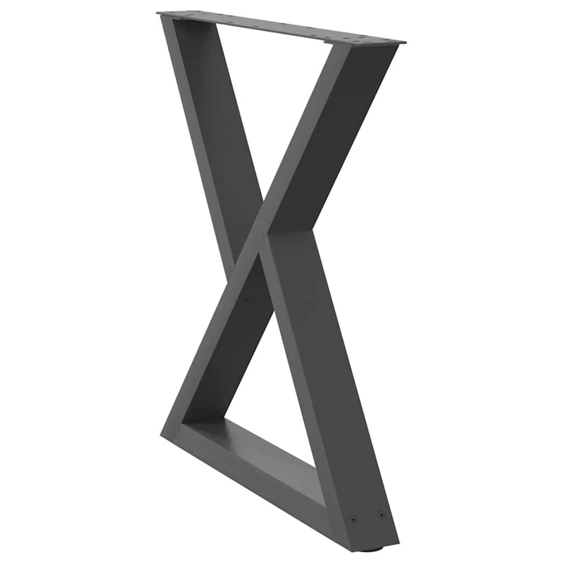 vidaXL 2 db antracitszürke acél étkezőasztalláb 80x(72-73,3) cm
