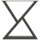 vidaXL 2 db antracitszürke acél étkezőasztalláb 80x(72-73,3) cm