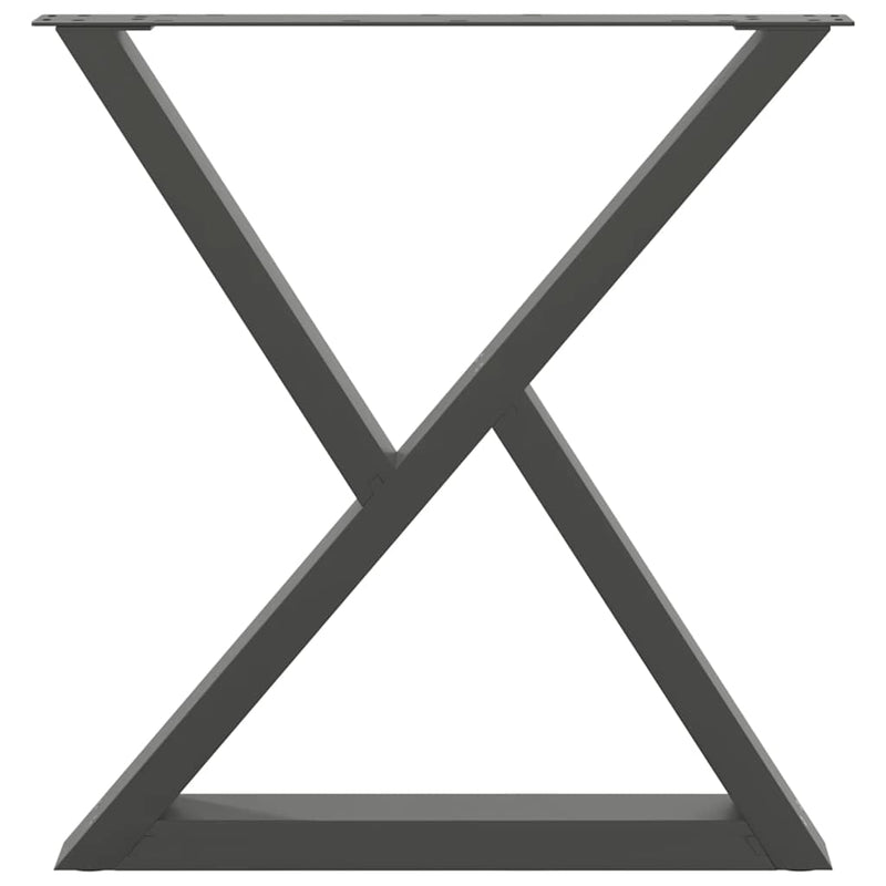 vidaXL 2 db antracitszürke acél étkezőasztalláb 80x(72-73,3) cm
