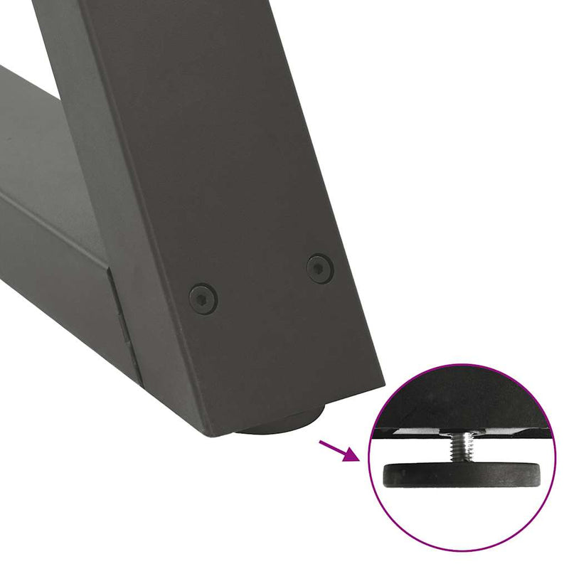 vidaXL 2 db antracitszürke acél étkezőasztalláb 80x(72-73,3) cm