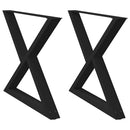 vidaXL 2 db fekete acél étkezőasztal láb 90 x (72-73,3) cm