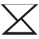 vidaXL 2 db fekete acél étkezőasztal láb 90 x (72-73,3) cm