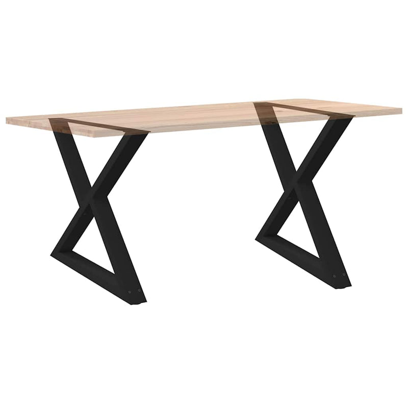 vidaXL 2 db fekete acél étkezőasztal láb 90 x (72-73,3) cm