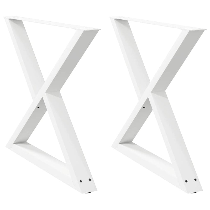 vidaXL 2 db fehér étkezőasztal láb 90 x (72-73,3) cm acél étkezőasztal láb