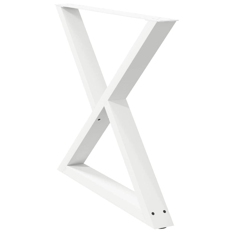 vidaXL 2 db fehér étkezőasztal láb 90 x (72-73,3) cm acél étkezőasztal láb