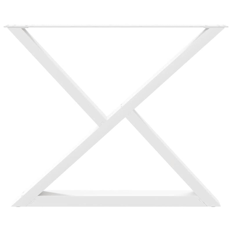 vidaXL 2 db fehér étkezőasztal láb 90 x (72-73,3) cm acél étkezőasztal láb