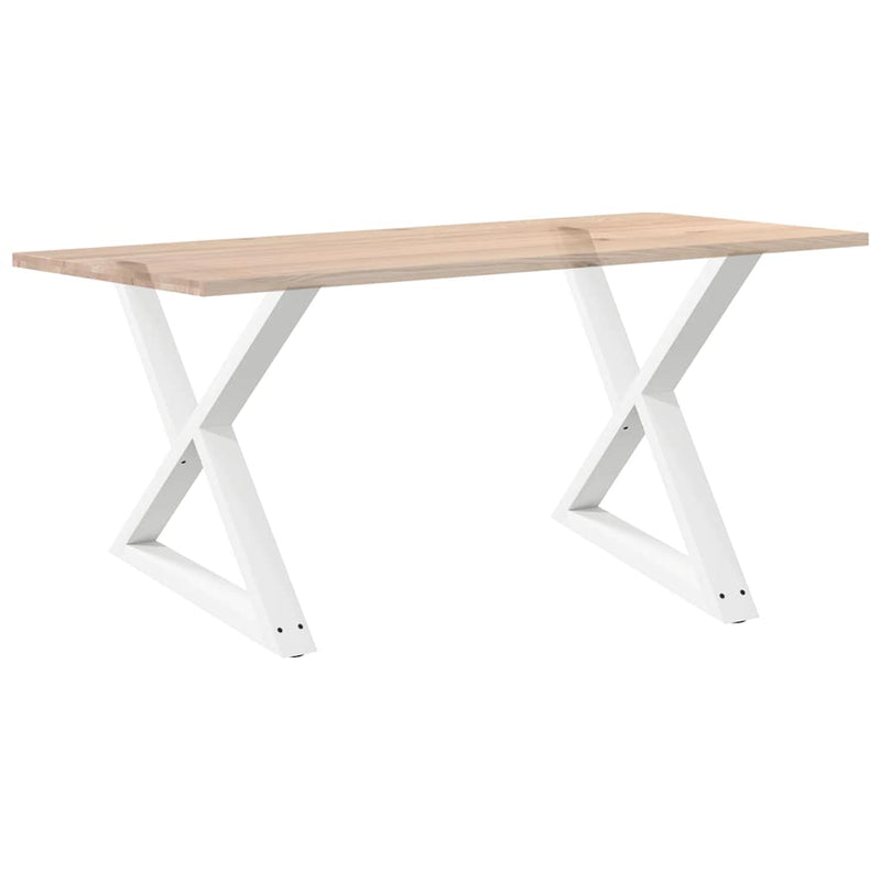 vidaXL 2 db fehér étkezőasztal láb 90 x (72-73,3) cm acél étkezőasztal láb