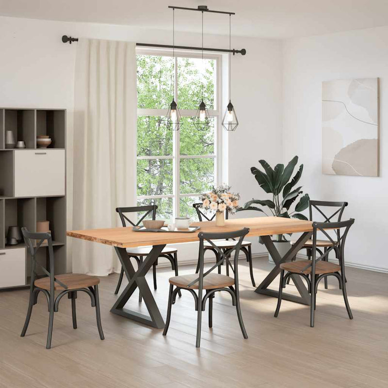 vidaXL 2 db antracitszürke acél étkezőasztalláb 90 x (72-73,3) cm