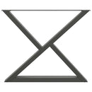 vidaXL 2 db antracitszürke acél étkezőasztalláb 90 x (72-73,3) cm