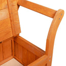 vidaXL Kerti Tároló Pad Barna 119 x 76 x 44cm Tömör fenyőfa